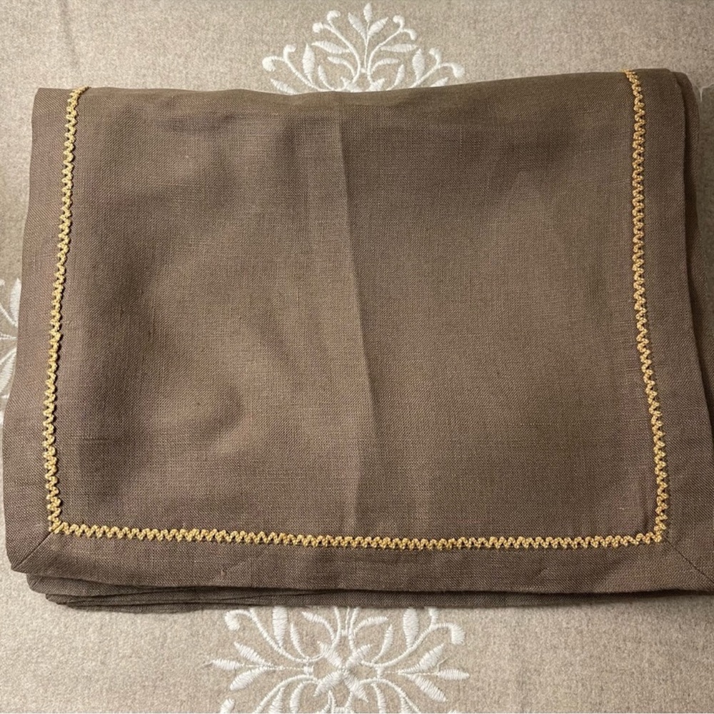 Set of 12  Linen Cocktail Napkins 21”x 21” Set of 12 Linen Placemats 19.5”x13.5” - Picture 10 of 14